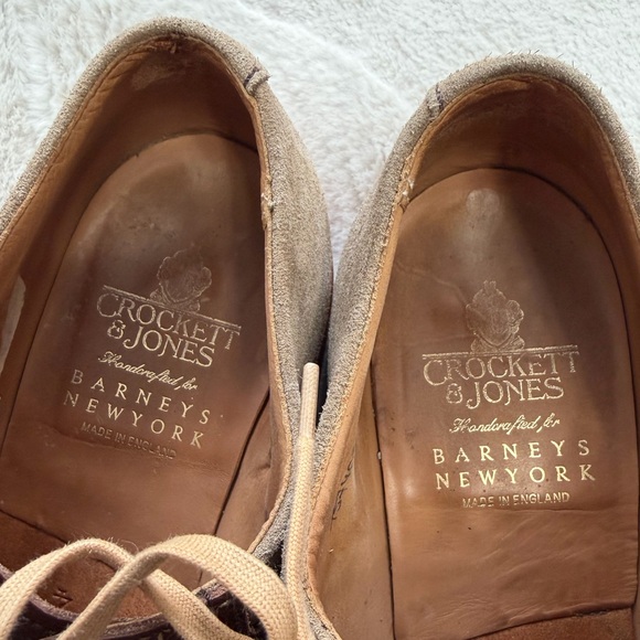 $780 Crockett Jones Penn Suede Saddle Oxford Deeby Classic Shoes 9